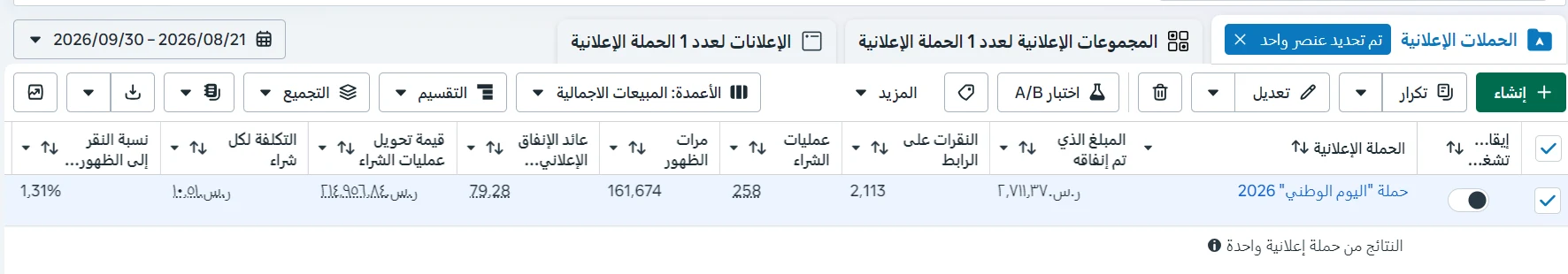 لقطة سابقة من Meta لحملة اليوم الوطني